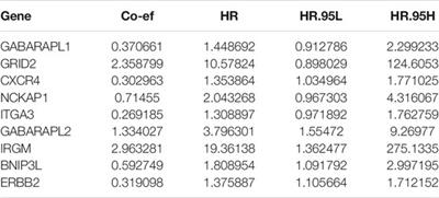 Prognostic Autophagy-Related Genes of Gastric Cancer Patients on Chemotherapy